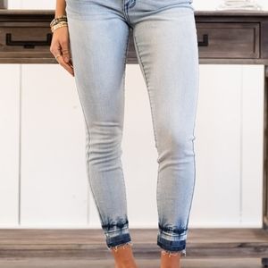 Judy Blue Mid Rise Released Hem Skinny